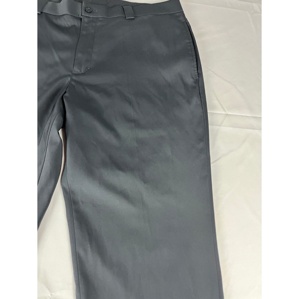 Slazenger‎ Mens Flat Front Golf Pants W36 L30 Charcoal Gray Polyester Spandex